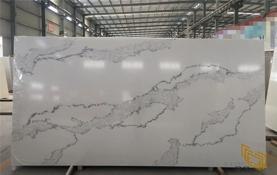 Calacatta White Quartz Stone for Slab/Counter Top/Table/Kitchen/Bathroom/Vanity Top