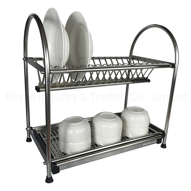 Metal with Chrome Plated Dish Holder Rack Dish Drying Rack