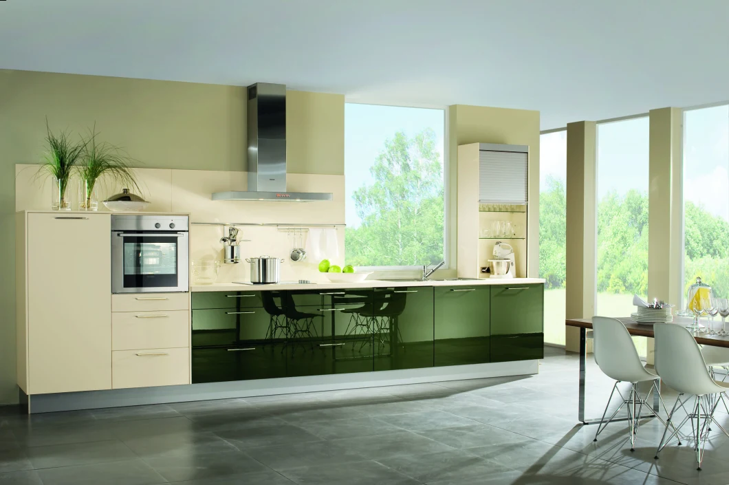 Simple Kitchen Furniture Cupboard Customized Glass Door Kitchen Cabinet