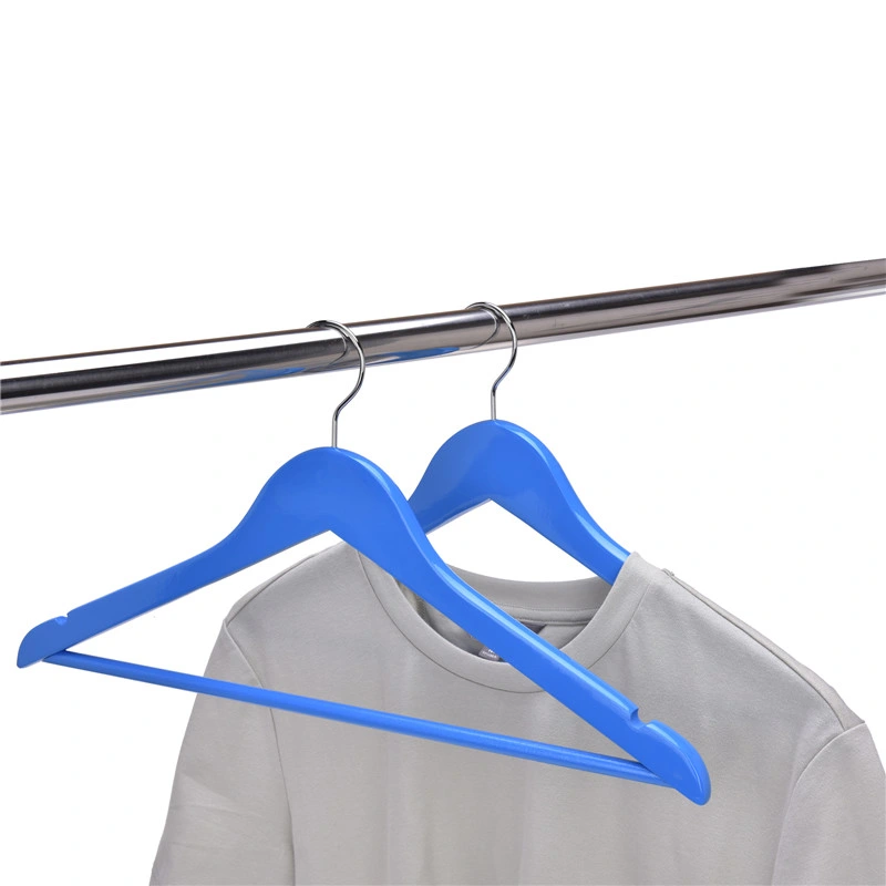 Winsun Hanger Blue Paint Clothes Drying Rack Adult Towel Rack Solid Wooden Hanger