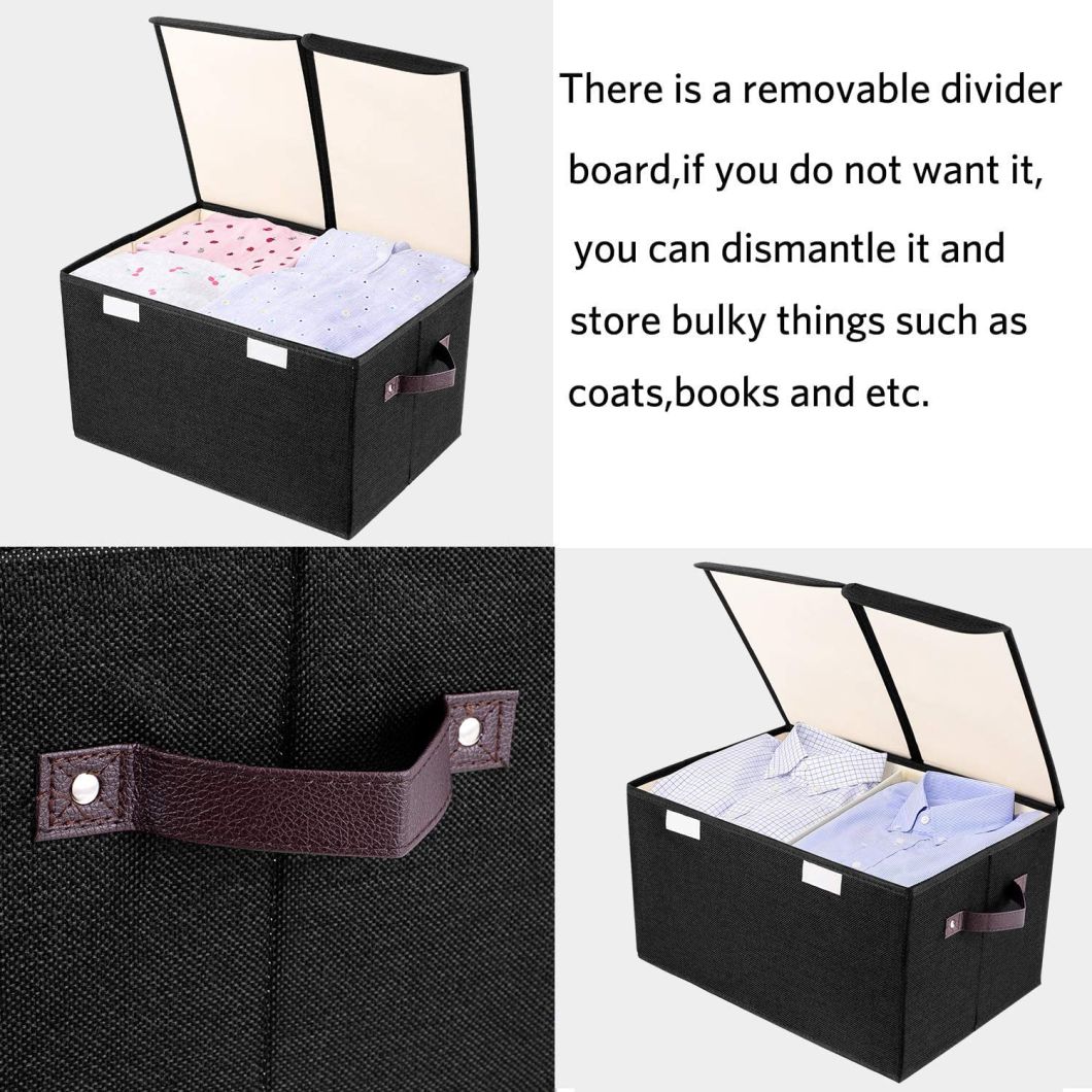Fashion Custom RPET Clothing Storage Organizer Cube Large Foldable Fabric Felt Storage Box Basket
