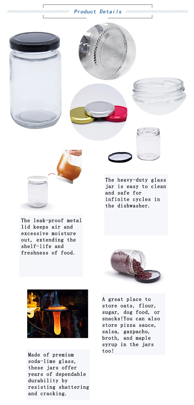 Wholesale Glass Tea Round Food Sealed Grain Storage Box Kitchen Storage Glass Jar with Lid