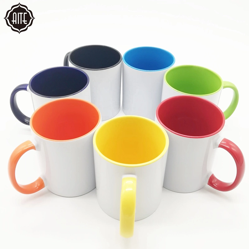 Wholesale Blanks Travel Coffee Ceramic Sublimation White Mug Coated
