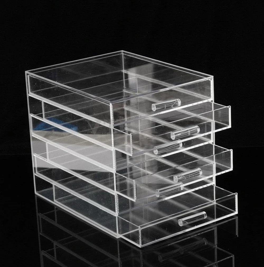 Made in China Acrylic Transparent Makeup 6 Drawers Organizers