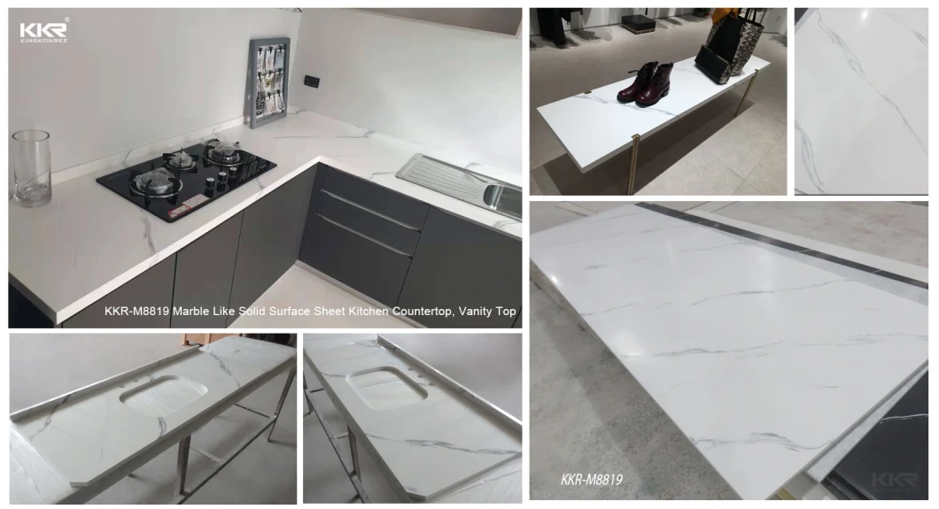 Cut to Size Artificial Stone Counertop Basin Artificial Quartz Stone Kitchen Counter Top