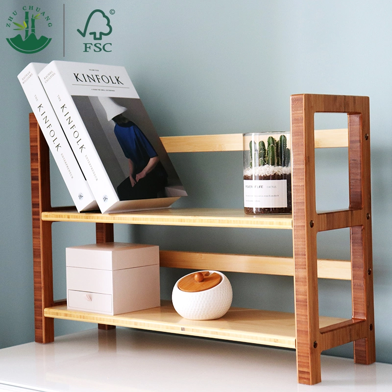 New Bamboo Storage Organizer Adjustable Desktop Holders Display Book Kitchen Shelf Rack
