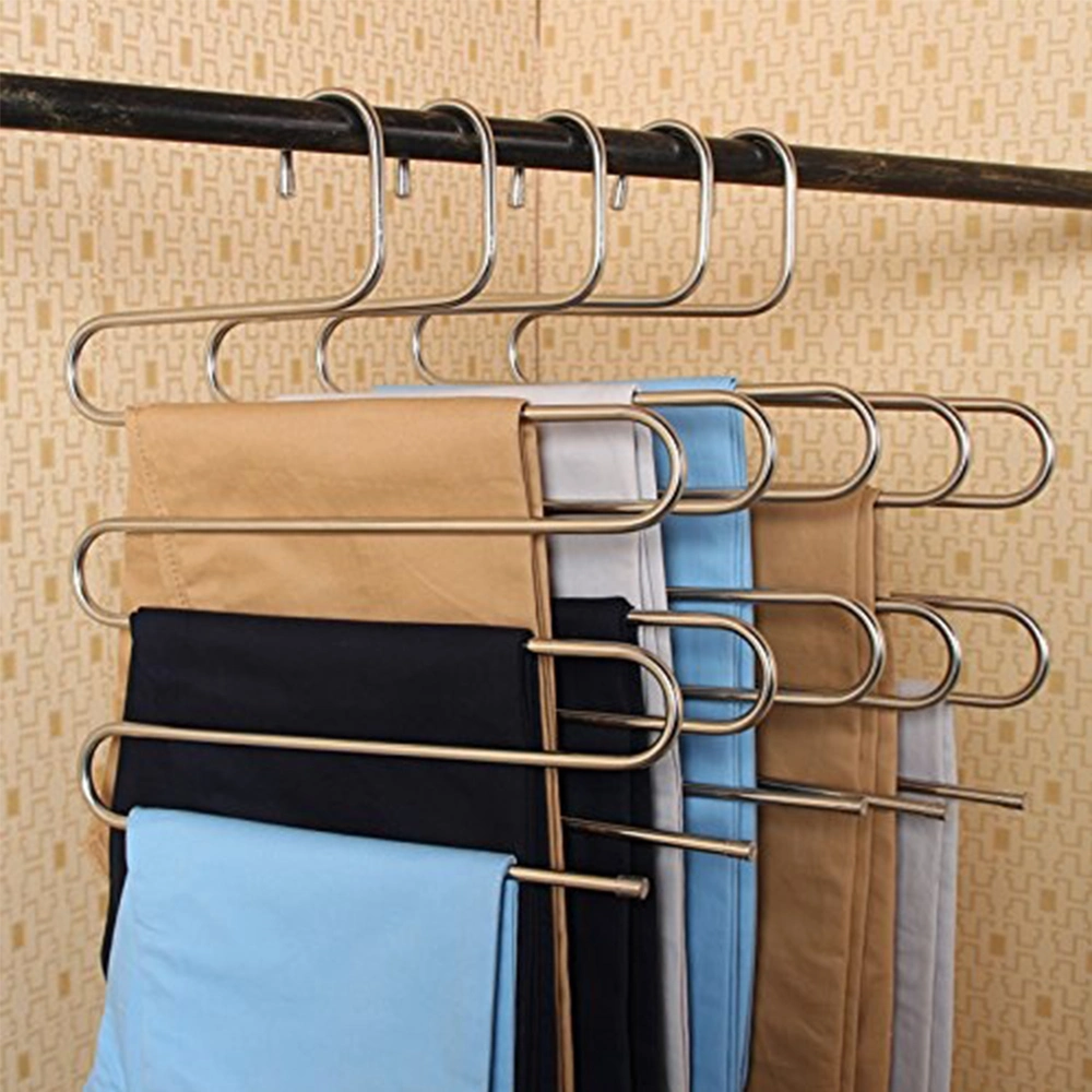 Trousers Hanger Magic Pants Clothes Closet Belt Holder Rack Bathroom Room Kitchen Shelf Organizer and Storage Accessories