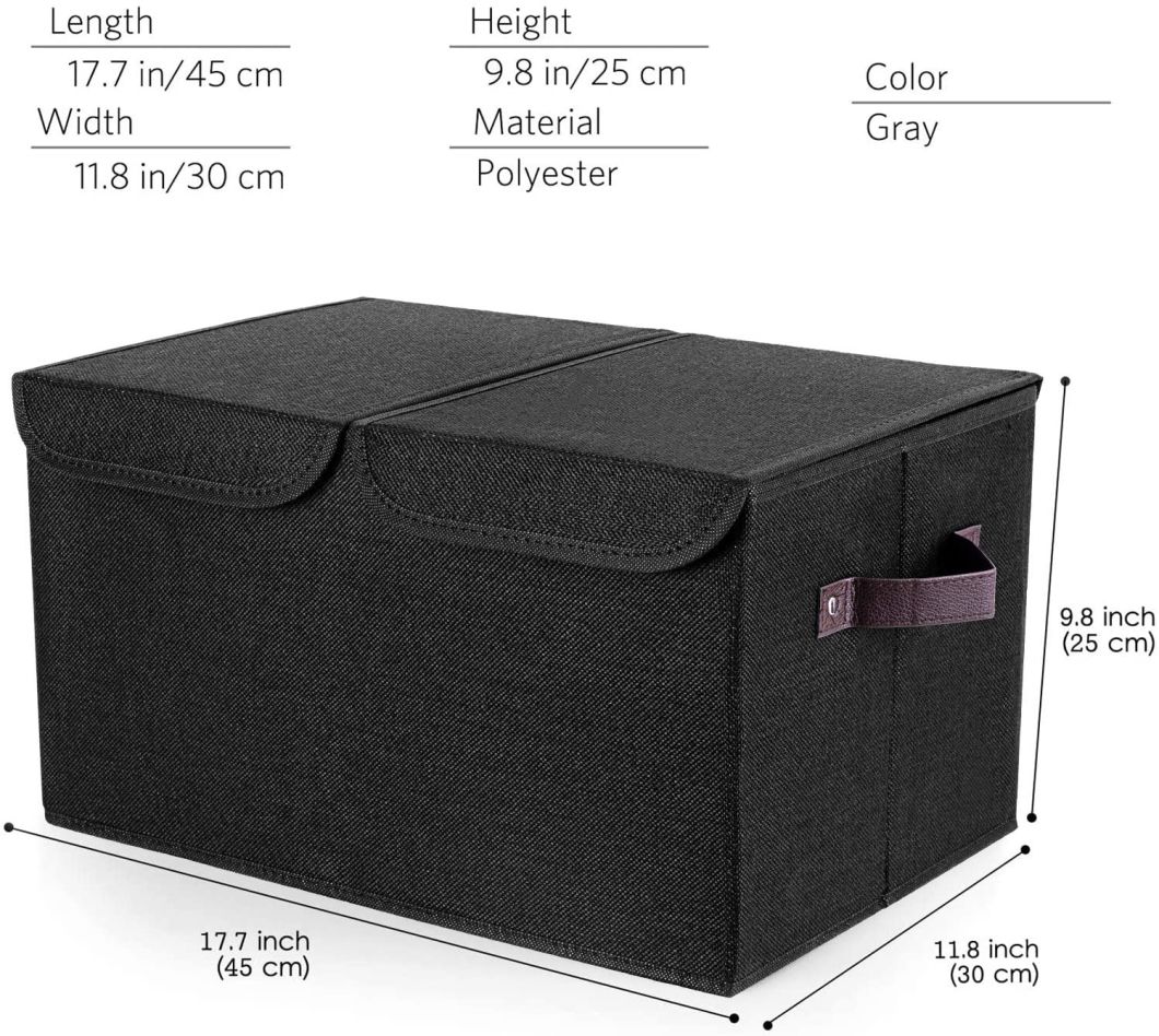 Fashion Custom RPET Clothing Storage Organizer Cube Large Foldable Fabric Felt Storage Box Basket