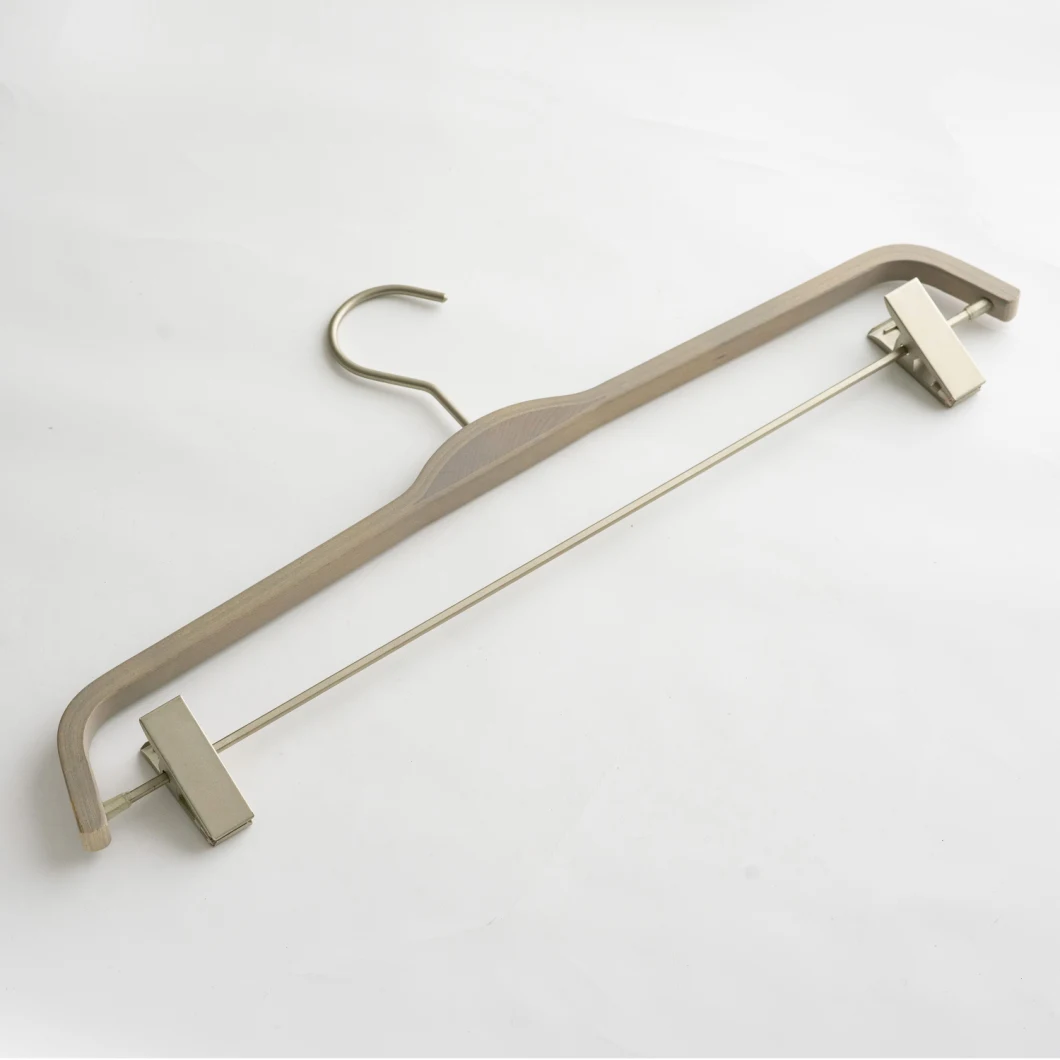 Hanger Supermarket Display Pants Rack Wooden Pants Rack Simple Style Clothes Rack with Drying Rod