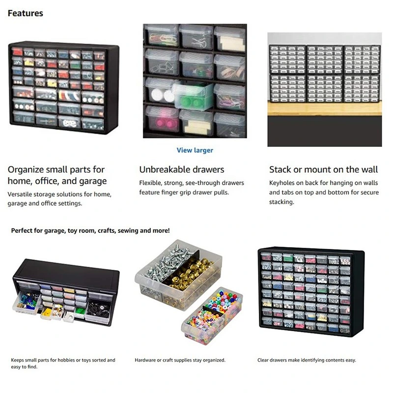 16 Drawer Plastic Part Tool Box Cabinet Hardware Storage Organizer for Jewelry