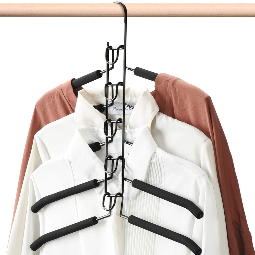 Closet Space Saving 5 Layer Detachable Metal Magic Wardrobe Clothing Organizer Hanger (MH008-1)