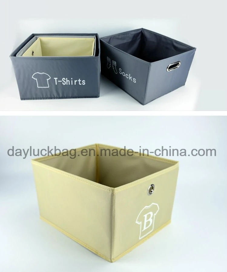 Collapsible Promotion Non Woven Storage Basket on The Shelf for Sundries Organizer