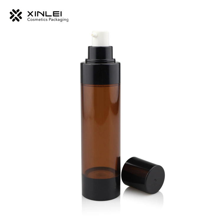 100ml 3.5oz Large Size Clear Bottle with Glossy Black Cap