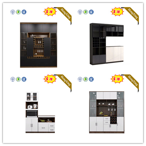 Modern Design Wooden Furniture Open Shelf Cabinet Kitchen Side Cabinet
