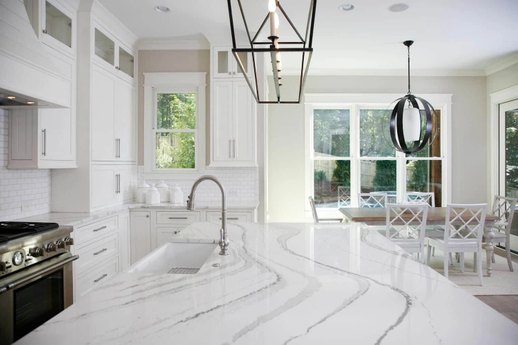 High Quality White Quartz Stone for Kitchen Bar Counter/Kitchen Table Top