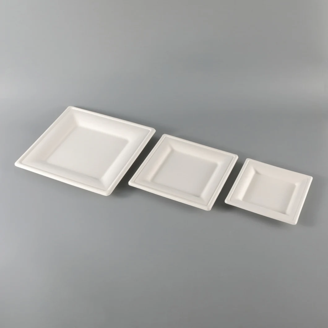 Eco-Friendly Wholesale Square White Dishes Plate for Hotel& Restaurant Square Plate Paper Plate Kitchen Utensils
