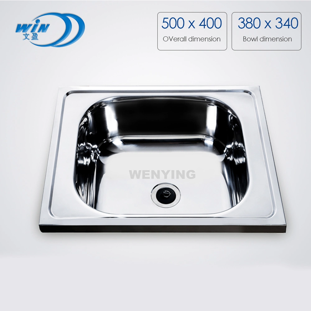 High-Quality Kitchen Utensils Small Stainless Steel Kitchen Sink for Saving The Kitchen Space 500*400mm