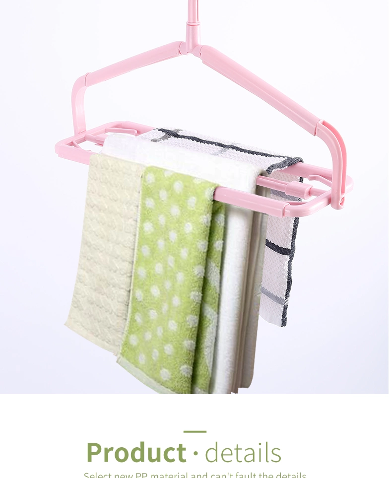 Retractable Plastic Foldable Clothes Hanger or Towel Rack