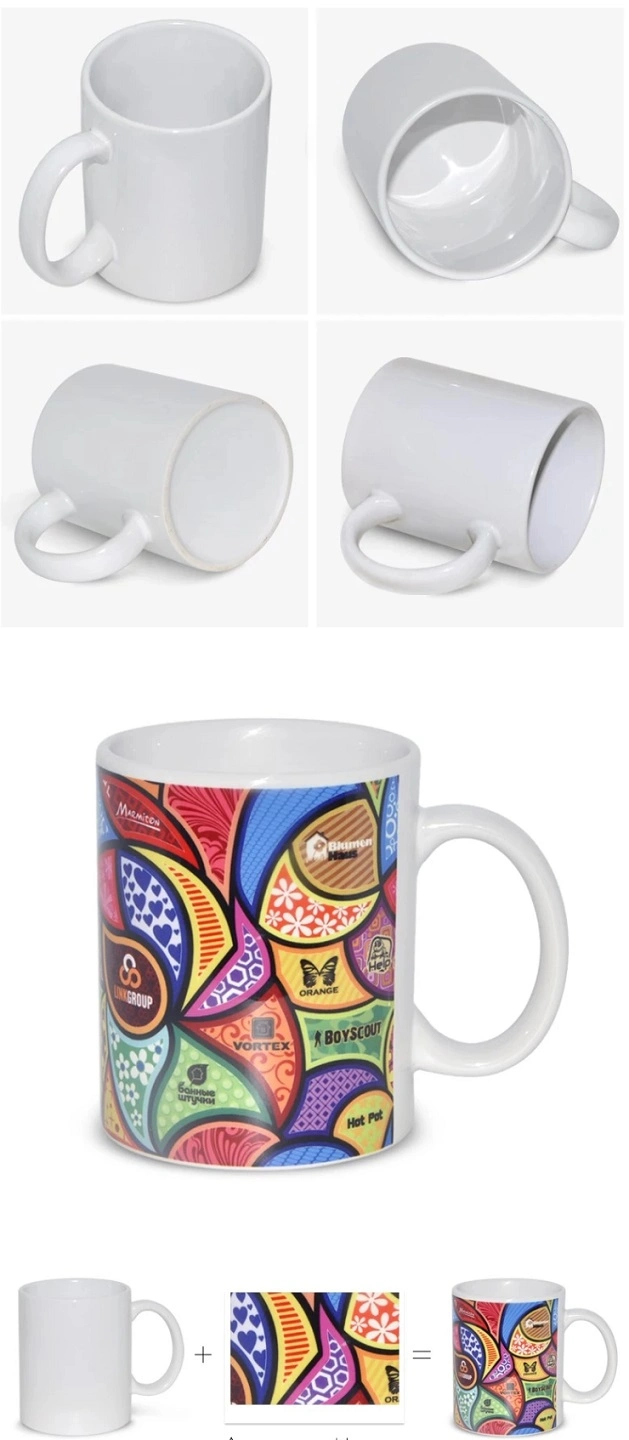 Hot Sell Grade a Promotion 11oz Personalizable Coated White Ceramic Sublimation Mug