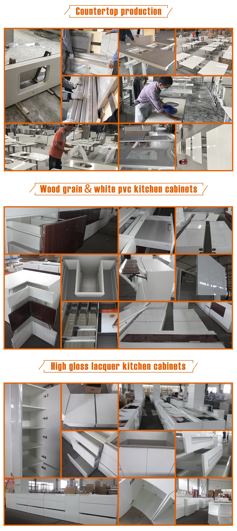 Online Custom Storage Stainless Steel Metal White Kitchen Cabinets Furniture