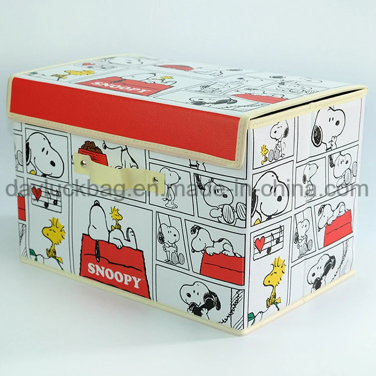 OEM Custom Made PVC Leather Toy Storage Bins for Kids Toy Storage Organizer Cube Box