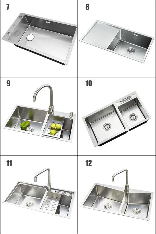 Kitchen Ware Stainless Single Bowl Handmade Sink Stainless Steel Kitchen Sink