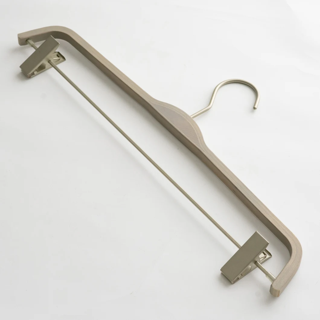Hanger Supermarket Display Pants Rack Wooden Pants Rack Simple Style Clothes Rack with Drying Rod
