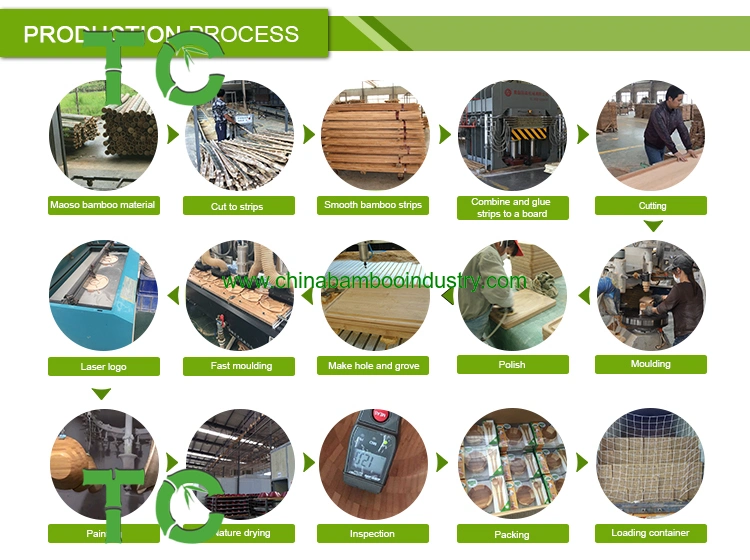 3-Tier Bamboo Kitchen Trolley Kitchen Storage Serving Cart