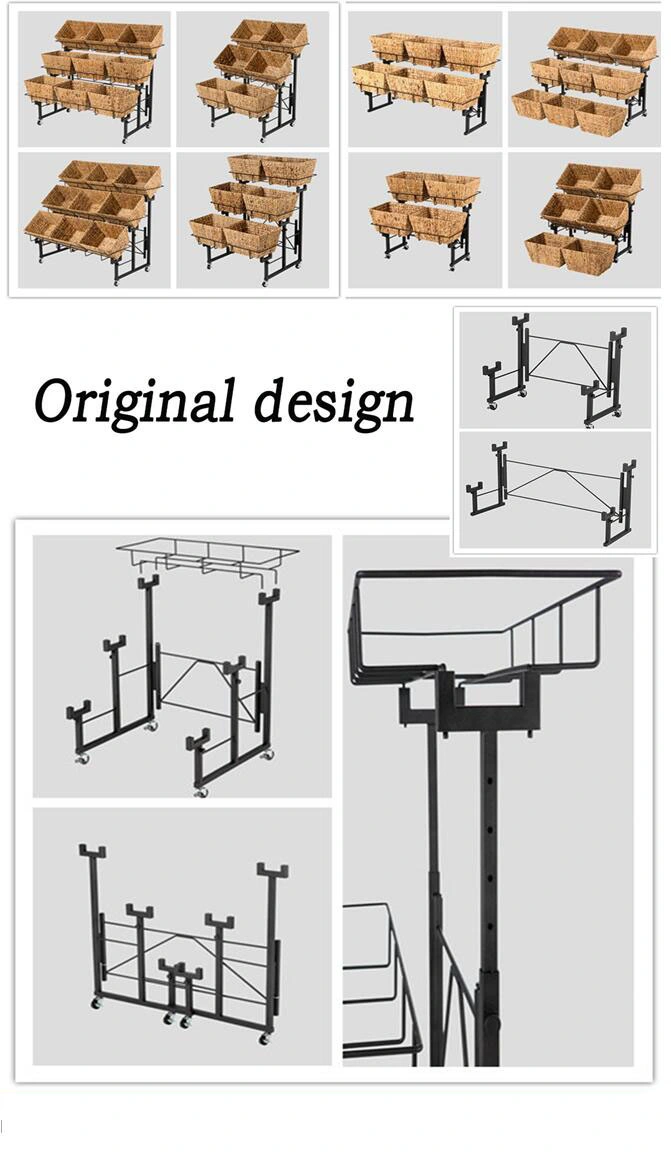 Metal Wire Basket Display Shelves