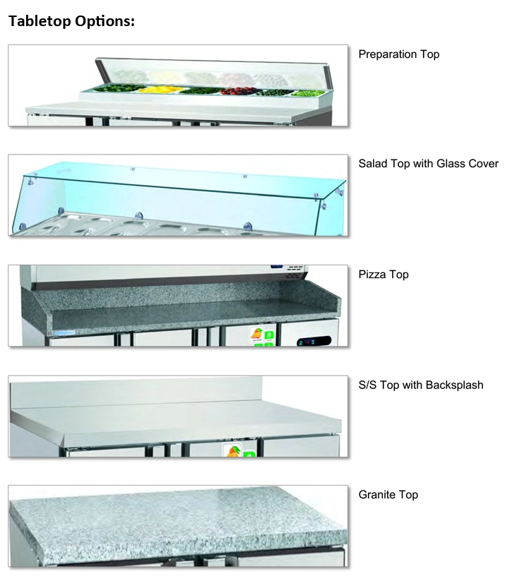 Stainless Steel Undercounter Freezer Fridge with Adjustable Wire Shelf