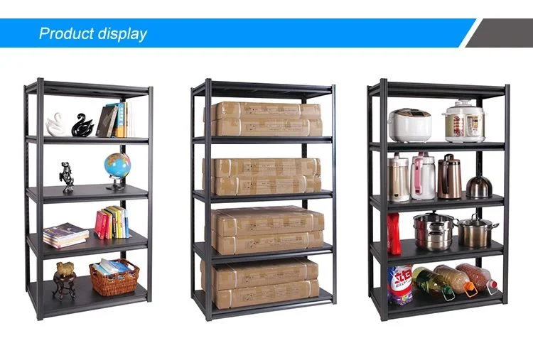 Steel Material Warehouse Storage Rack Shelf Black