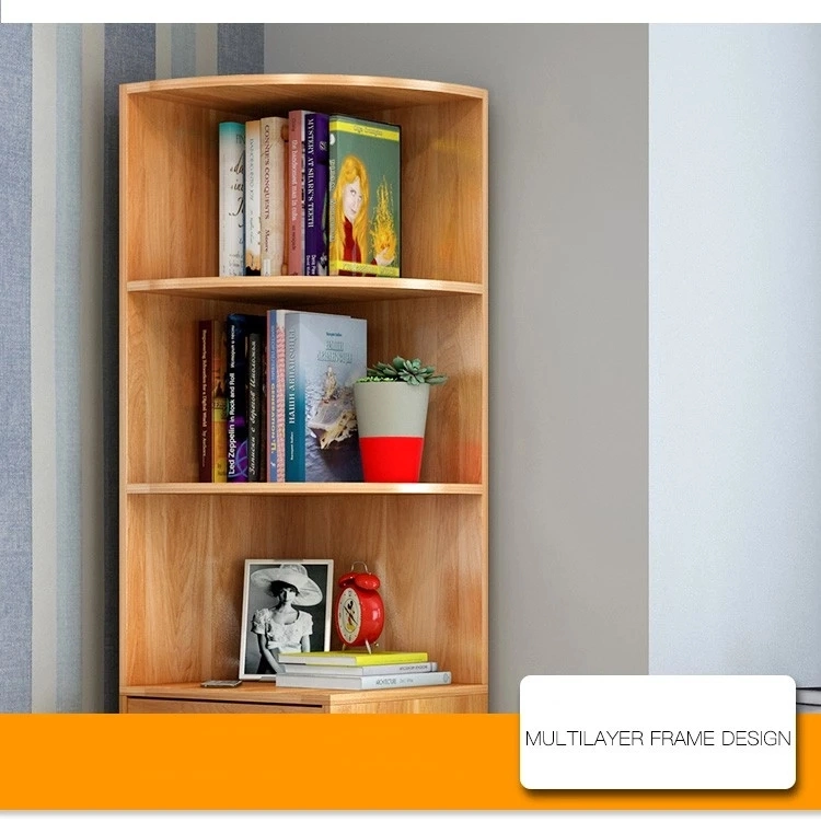 Wall Side Cabinet Triangle Wood Sideboard Bookshelf Storage Shelf Corner Rack