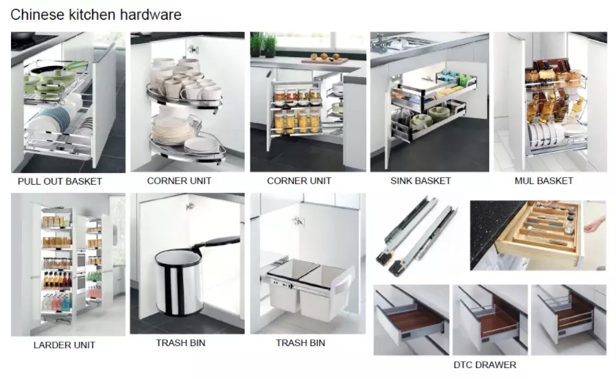 Fast Delivery Kitchen Cabinets Design Aluminum Profile for Kitchen Cabinet WPC Kitchen Cabinets