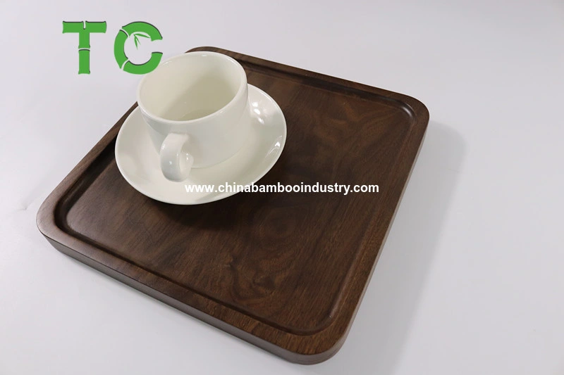 Kitchen Plate Tray Wood Plate Wood Plate Natural Ecoware Reusable Dinnerware Wooden Square Plates Rectangular Plates