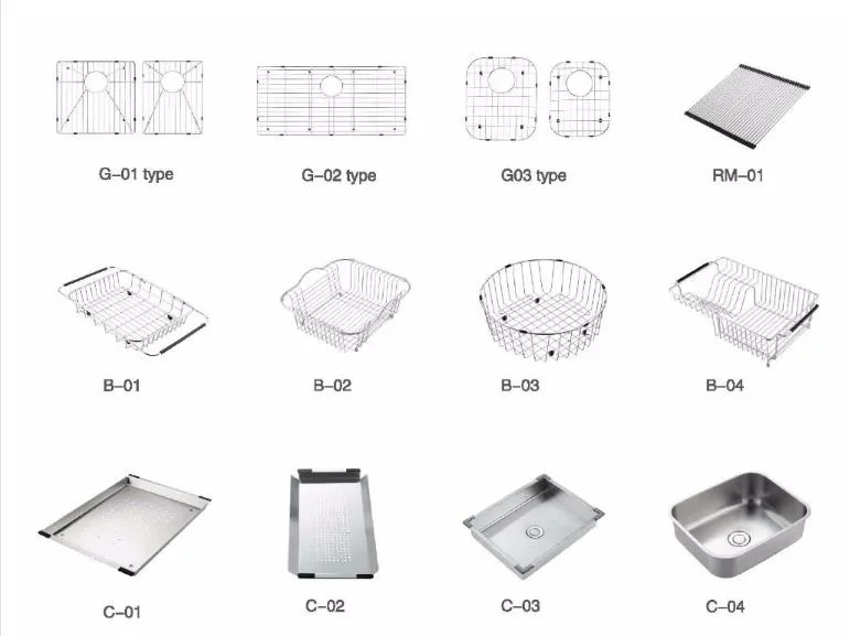 Wholesale Kitchen Handmade Sinks Bathroom Basin Sink Stainless Steel Sink Double Bowl Sink