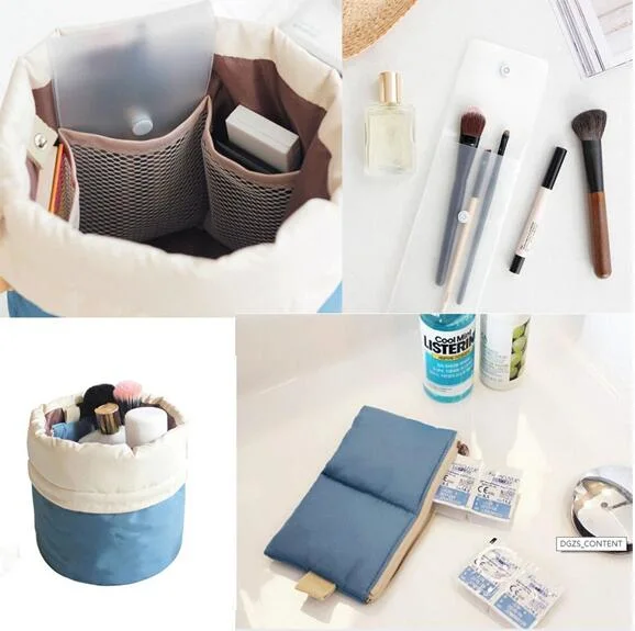 Travel Toiletry Barrel Organizer Bag, Makeup Cosmetic Bag Organizer Sh-16032284