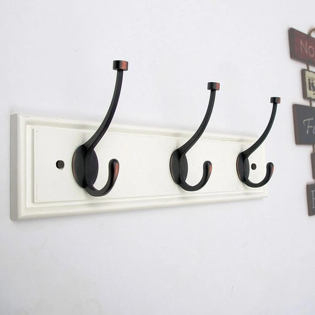 Wood Bamboo Wall Rack Coat Hook Rack Towel Hanger Holder