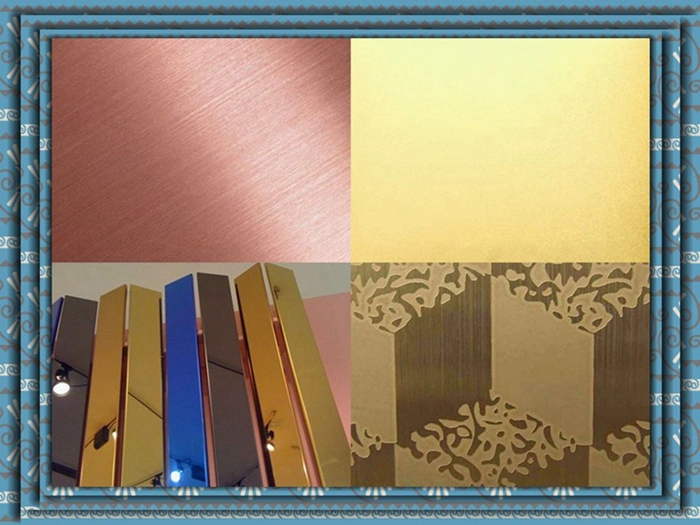 304 Brushed Nickel Sheet Metal Gold Color Nickel Sheet Metal Vibration Finish 304L Stainless Steel Plate