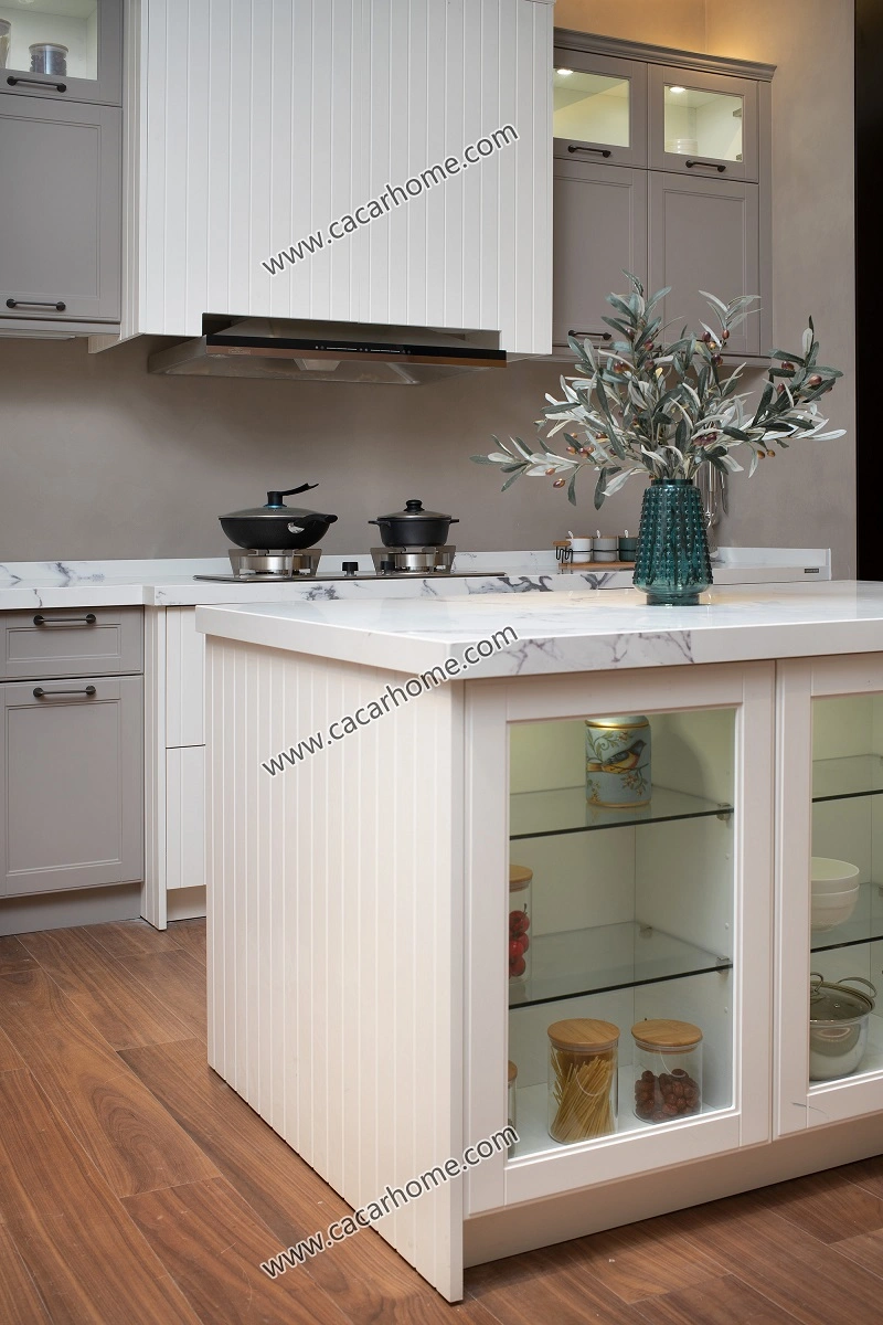 Classic Style Kitchen Cabinet with PVC Door Kitchen Cupboard