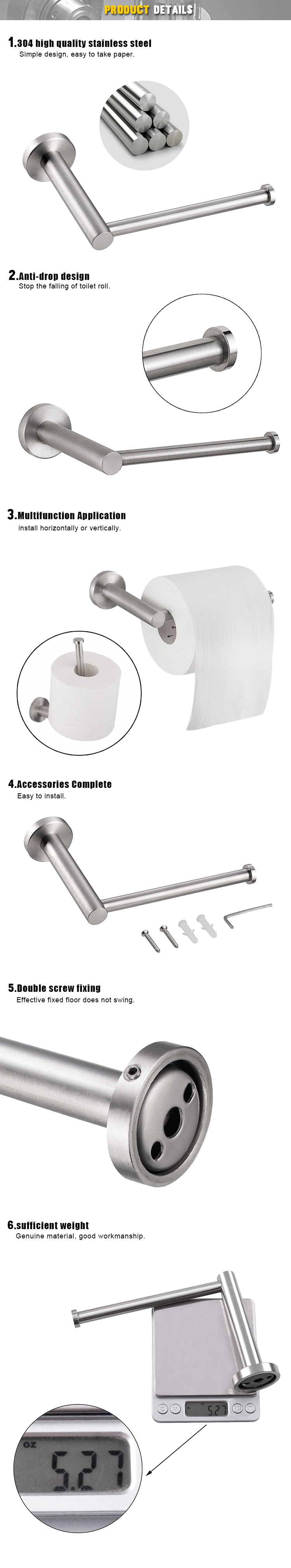 Bathroom Set Toilet Paper Storage Metal Kitchen Stand Healthy Hardware Shelf Paper Towel Dispenser Toilet Paper Holder