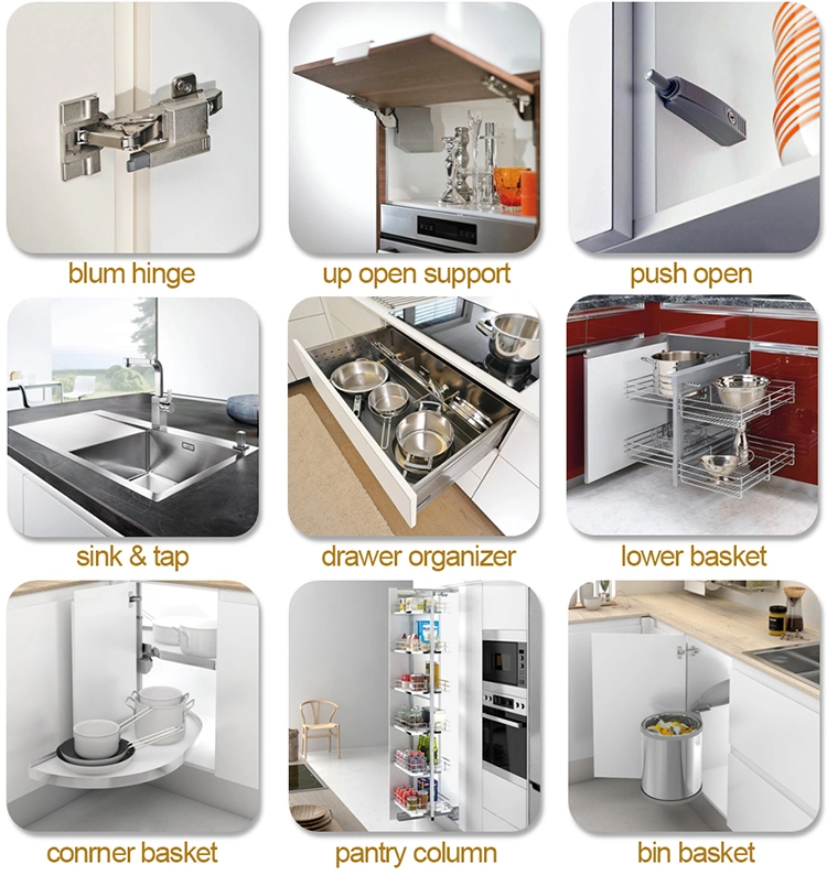 Home Improvement Wooden Modular Modern Furniture Italian Kitchen Cabinet Pantry Cupboards