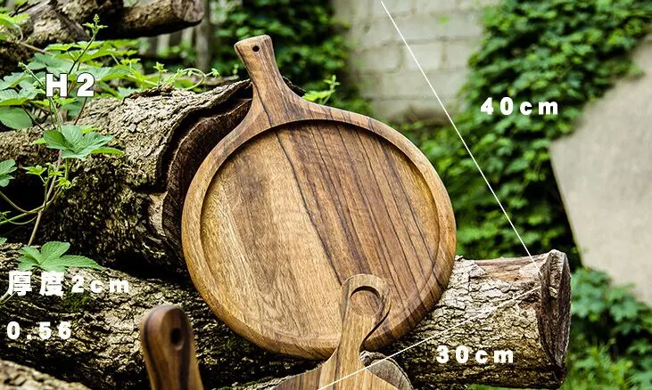 Natural Wooden Tray Plate Dish Mut Platter Bamboo Serving Tray