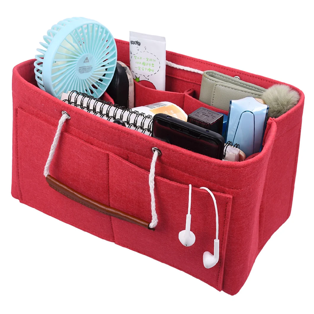 Sale-for Speedy 25 30 35 Insert Bag Organizer Portable Cosmetic Bags Felt Cloth Makeup Handbag Organizer Travel Inner Purse