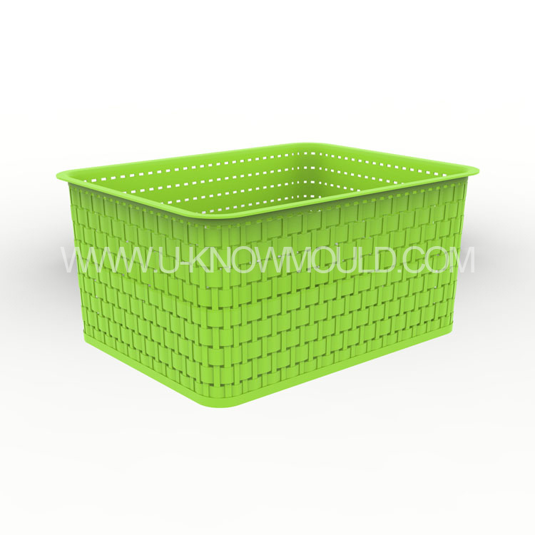 Plastic Rattan Basket Injection Mould Plastic Household Storage Basket Mold