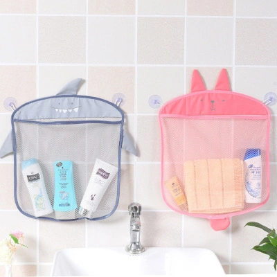 Tidy Storage Suction Cup Bag Mesh Bathroom Organiser Net Organizer Storage Bags
