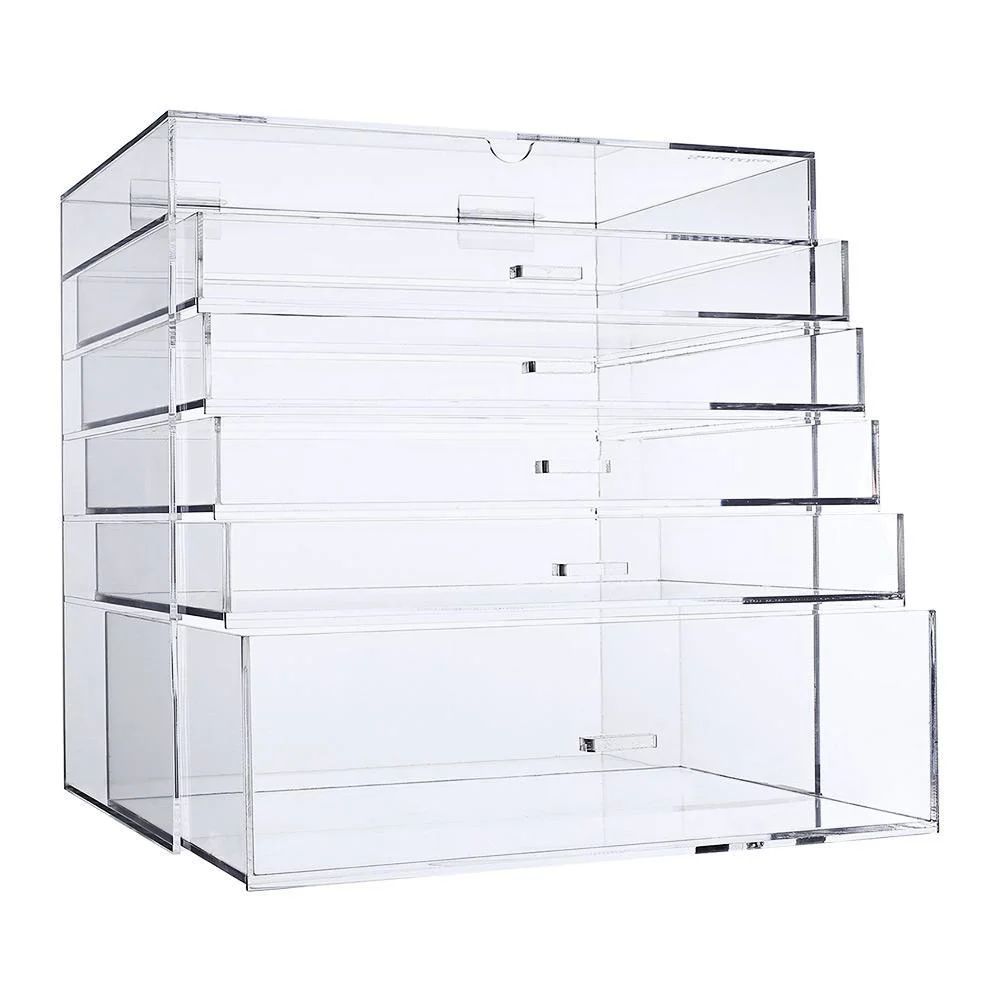 Made in China Acrylic Transparent Makeup 6 Drawers Organizers
