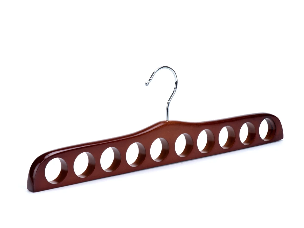 Space Saving Closet Organizer 10 Hole Wooden Tie Rack Hangers for Scarf