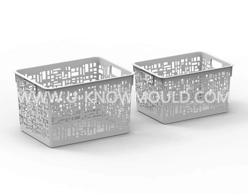 Plastic Storage Baskets Injection Mould Stackable Container Mold