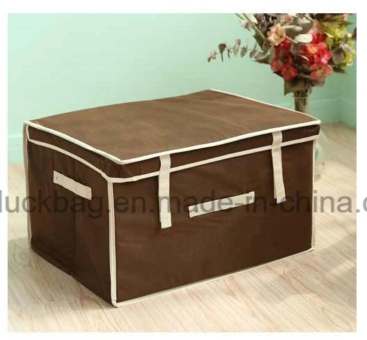 Foldable Non Woven Cardboard Custom Organizer Red Storage Basket Box with Lid
