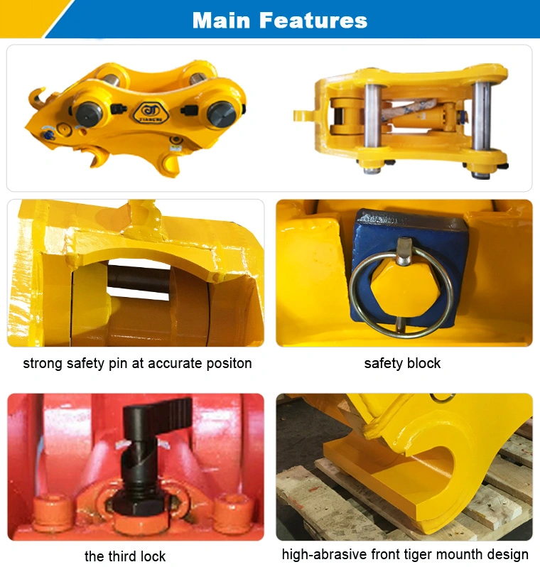3-20 Tons Excavator Attachments Hydraulic Quick Coupler